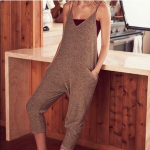 Out from under tan  jumpsuit